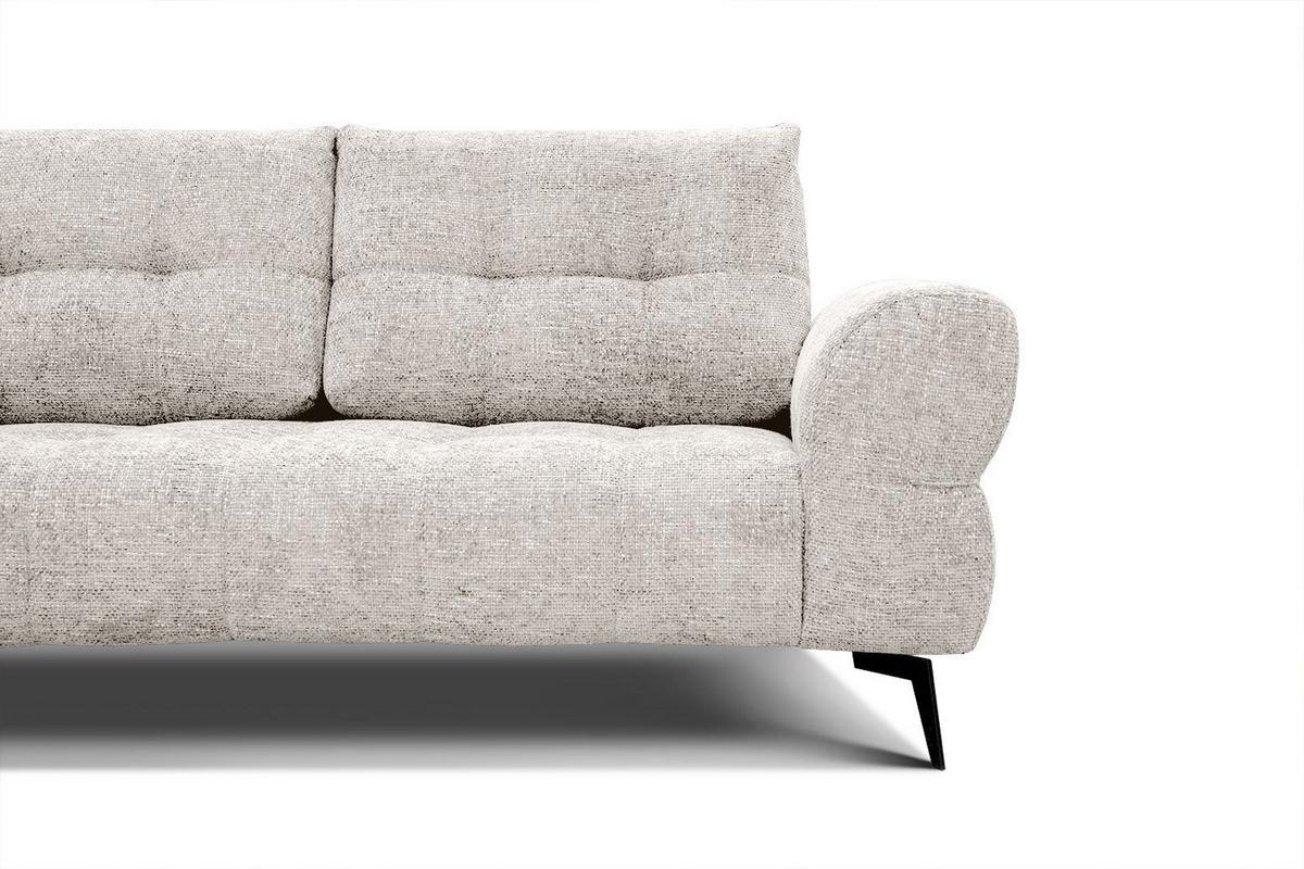 ECKSOFA SALVINI 5-Sitzer, ecru - Ecru/Schwarz, Holzwerkstoff/Textil (158/292cm) - Wozimo