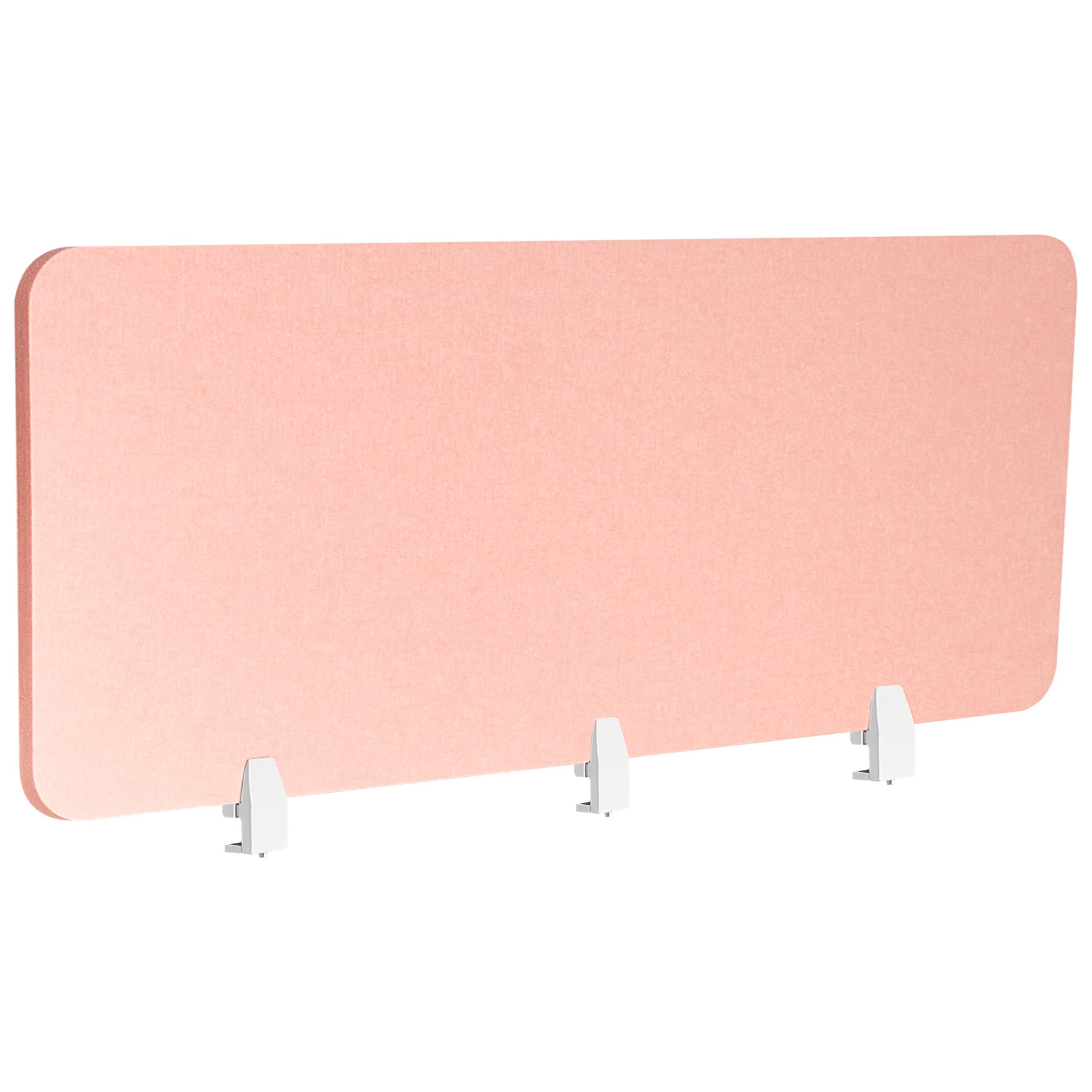 SCHREIBTISCHTRENNWAND 180/50 cm Pfirsichrosa Split - Pink, Textil (180/50/1cm) - Beliani