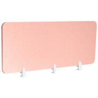 SCHREIBTISCHTRENNWAND 180/50 cm Pfirsichrosa Split - Pink, Textil (180/50/1cm) - Beliani