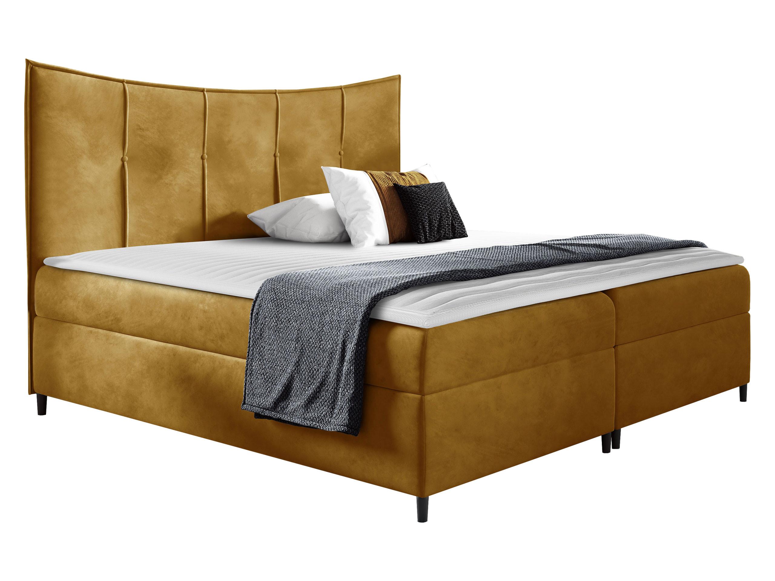 BOXBETT Bergamo - H3 - Gelb, Holz (160/200cm) - MIRJAN24