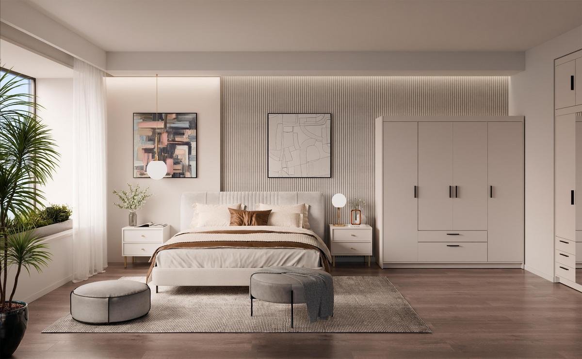 KLEIDERSCHRANK Storicos Beige 176,3/190,5/53 cm - 4T2S Modern mit Schubladen - Beige, Holzwerkstoff/Kunststoff (176.3/190.5/53cm) - AX Living