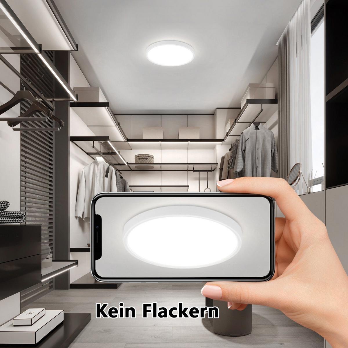 LED-DECKENLEUCHTE Berlin 22 cm - Weiß, Kunststoff (22/22/2.5cm) - Nettlife