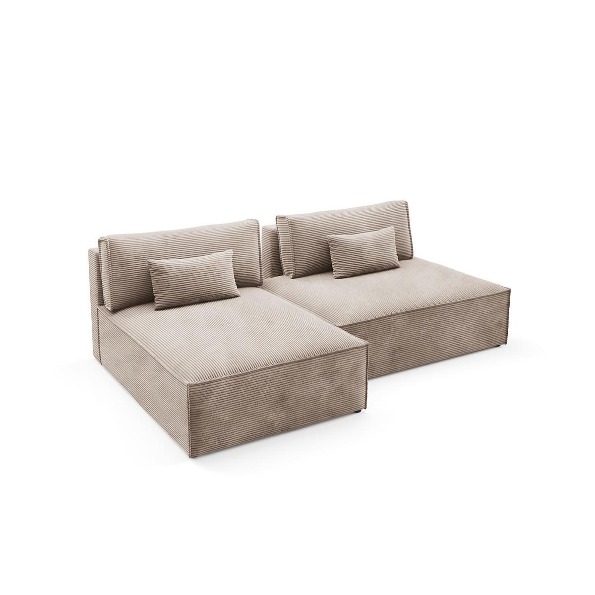ECKSOFA Georgia Taupe - Taupe, Holz (236/148cm) - Petits-meubles