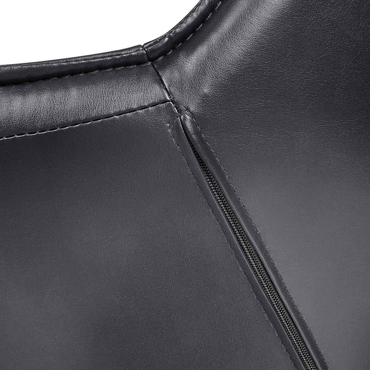 BÜROSTUHL Kunstleder Schwarz Newdale - Schwarz, Textil/Metall (62/79/62cm) - Beliani