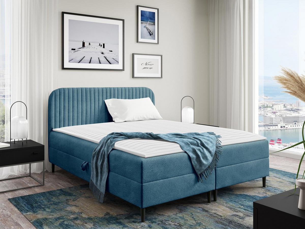 BOXBETT Box Best 1 - H3 - Blau/Schwarz, Holz/Holzwerkstoff (200/200cm) - MIRJAN24
