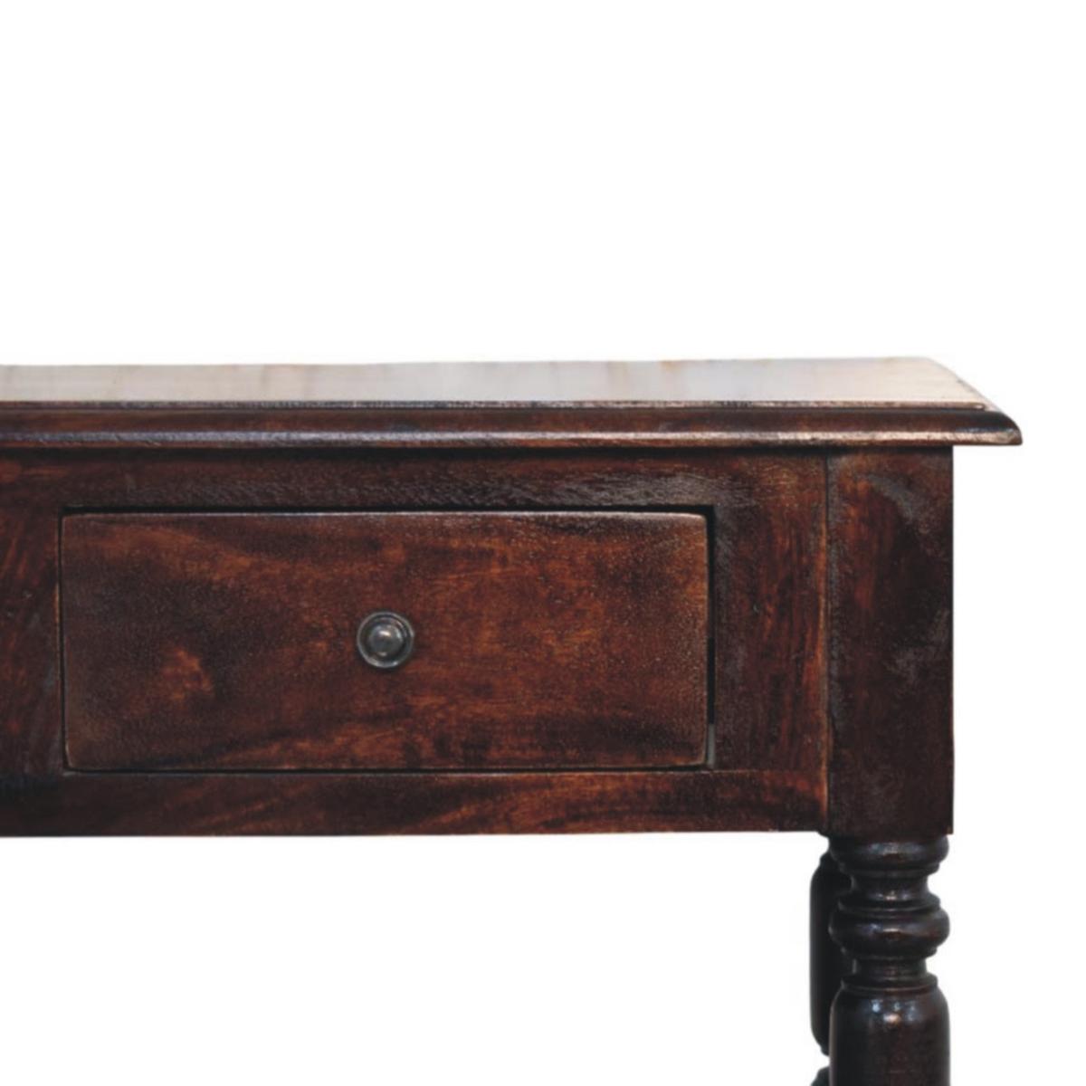 BEISTELLTISCH Rich-Cherry-Finish, 2 Schubladen, 2 große offene Regale, Dunkelbraun - Dunkelbraun, Holz (80/35/80cm) - Artisan Furniture