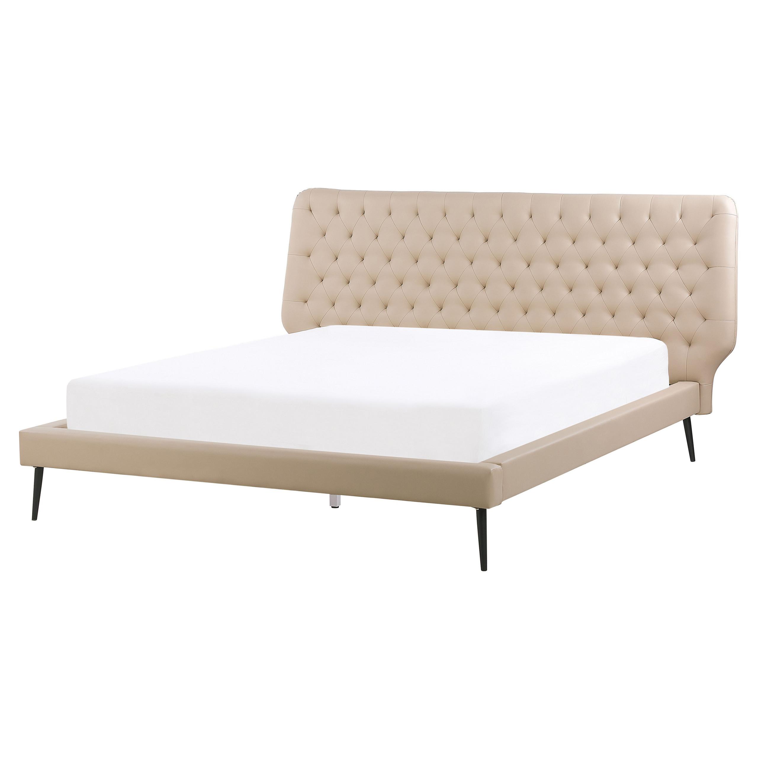 BETT 160/200cm Beige Essonne - Beige, Textil (160/200cm) - Beliani
