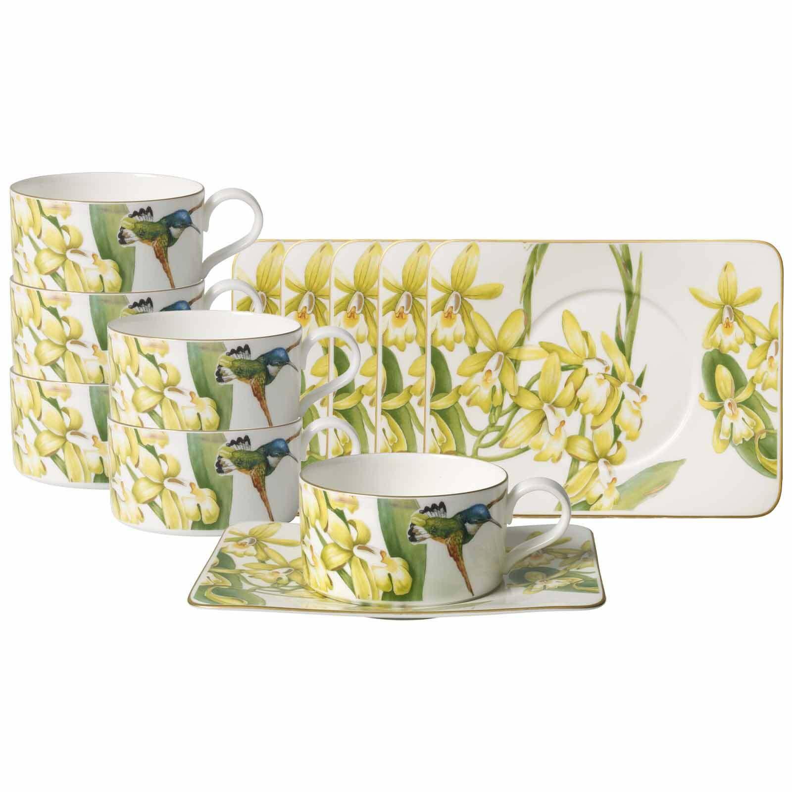 TEETASSEN MIT UNTERTASSEN Amazonia bunt 230 ml 6er Set - Multicolor, Keramik (0.23L) - Villeroy & Boch