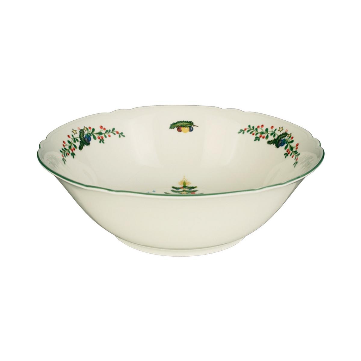 SCHÜSSEL Marieluise Weihnachten weiß-grün ø 23,1 cm - Weiß/Grün, Keramik (23.1cm) - Seltmann Weiden