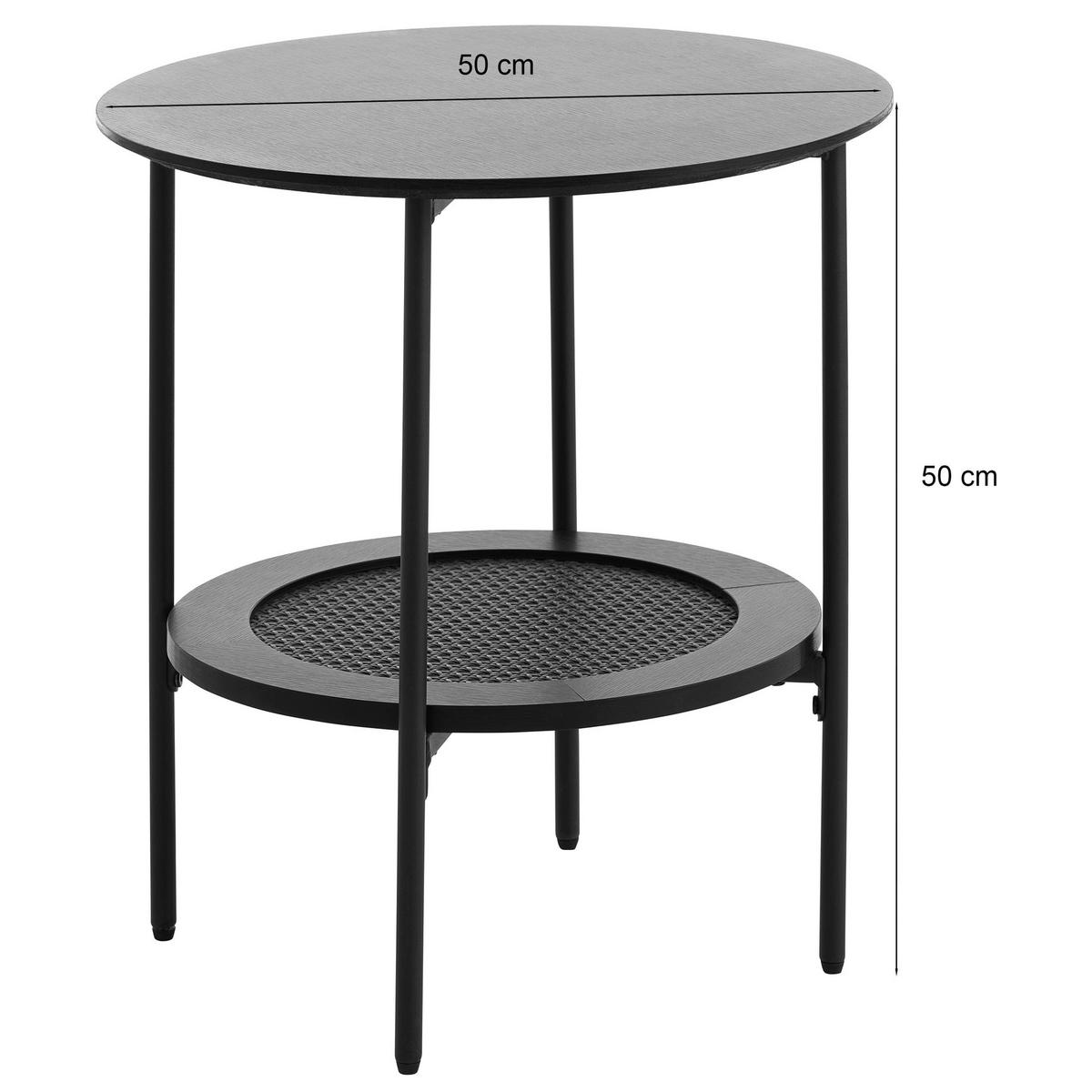 BEISTELLTISCH Mogest 50 cm - Dunkelbraun, Holzwerkstoff/Metall (50/50/50cm) - Selsey