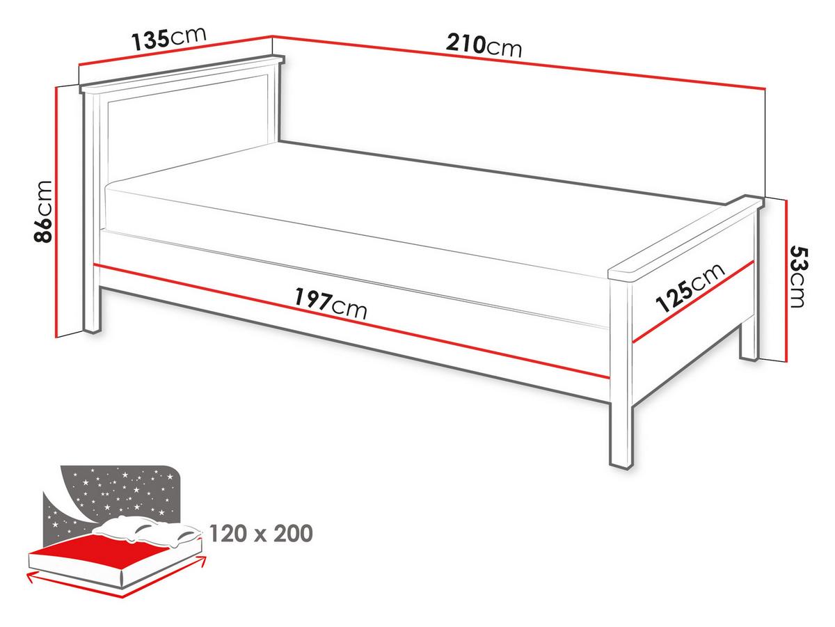 JUGENDBETT Story SO17 - Sandfarben/Goldfarben, Holzwerkstoff/Kunststoff (120/200cm) - MIRJAN24