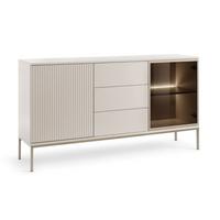 KOMMODE Kaschmir 154/83/39 cm Deo - Kaschmir/Champagner, Glas/Naturmaterialien (154/83/39cm) - Graingold