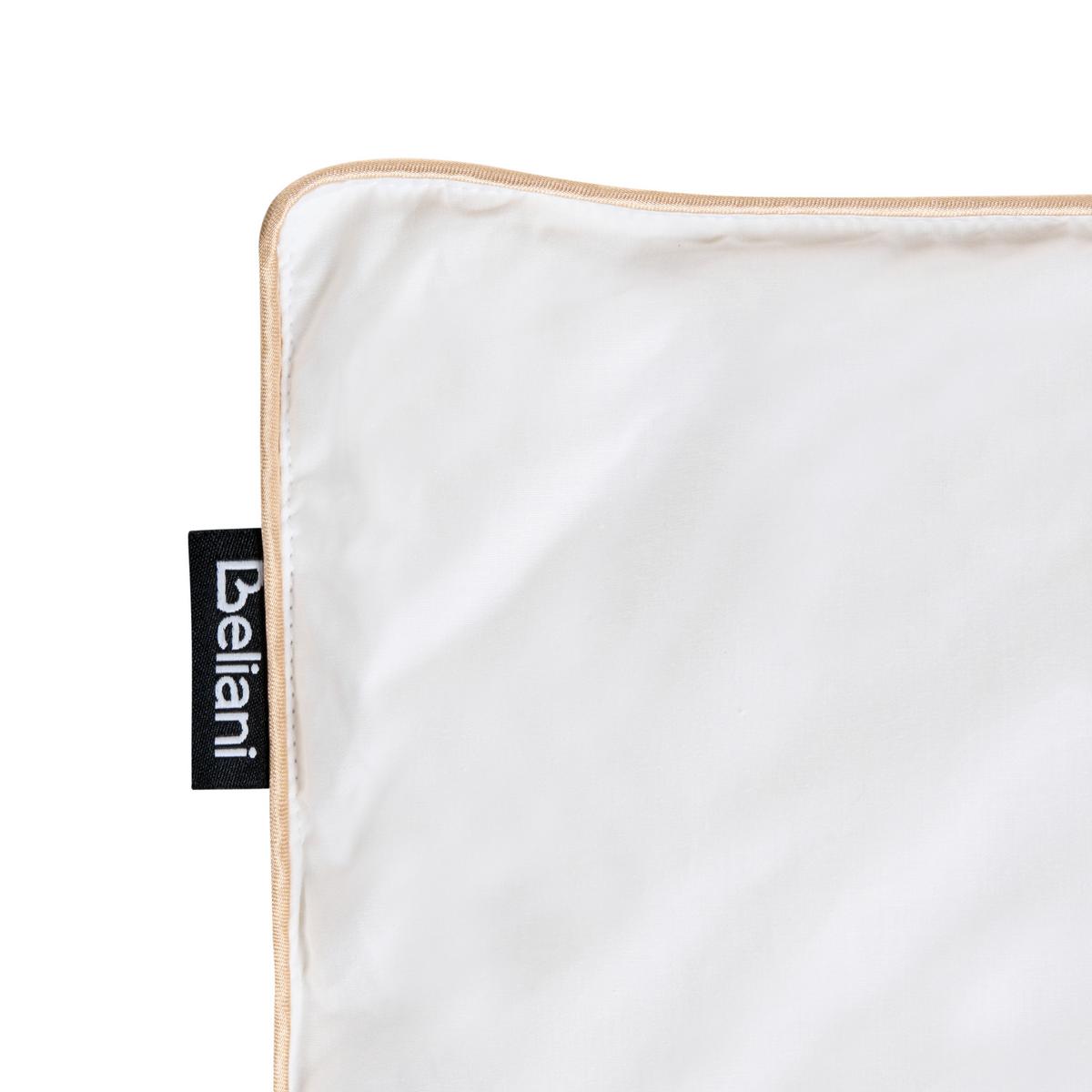 KOPFKISSEN Weiß 80/80 cm Etna - Weiß, Naturmaterialien (80/80cm) - Beliani