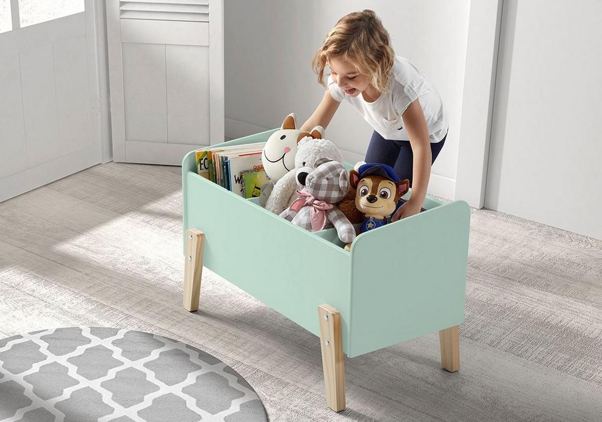 KINDERZIMMER Set Karilynn 3 Massivholz+MDF mintgrün - Grün, Holz (130/73/230cm) - 58aufmkessel