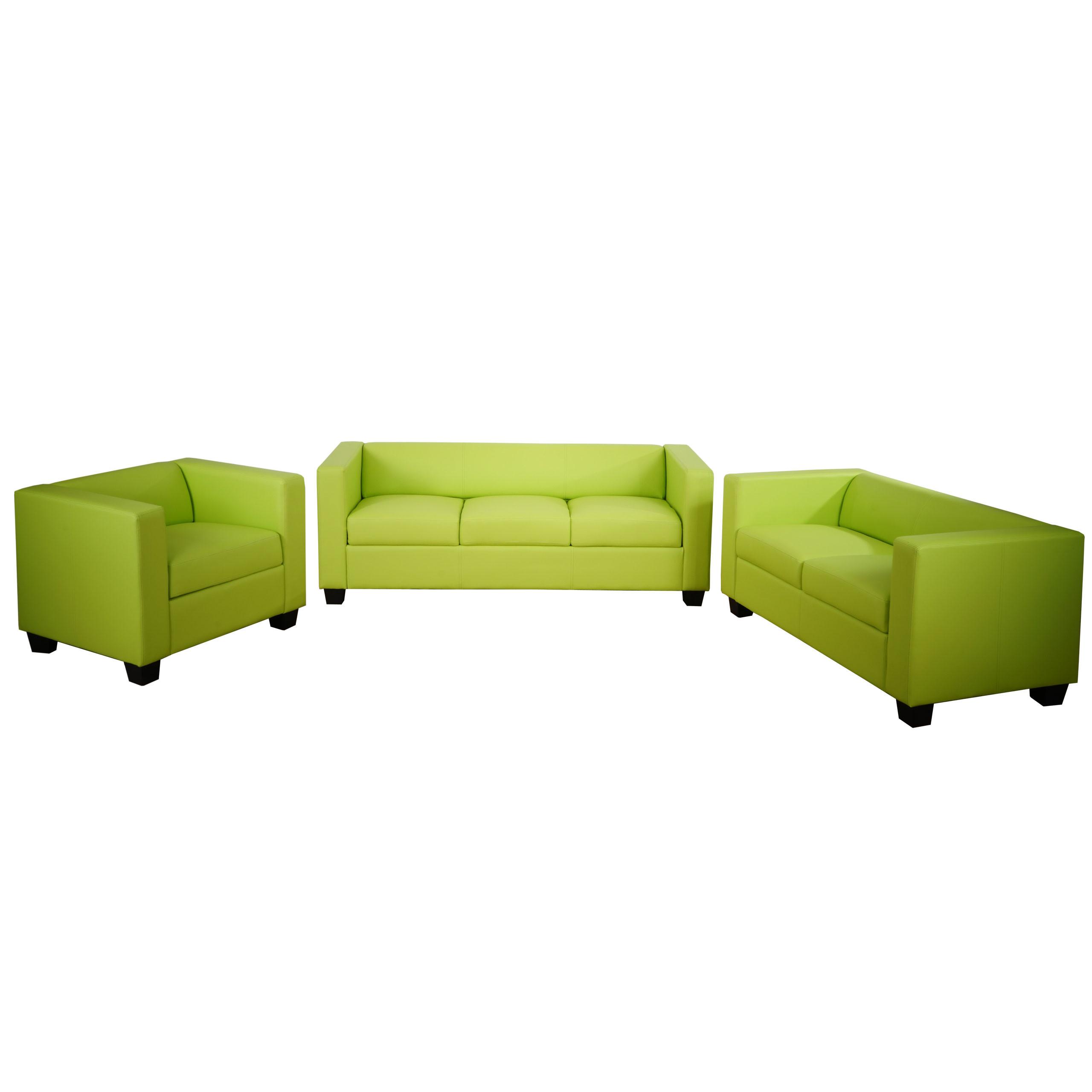3-2-1 SOFAGARNITUR Hellgrün 3er-Set - Hellgrün, Textil (400/70/300cm) - MCW