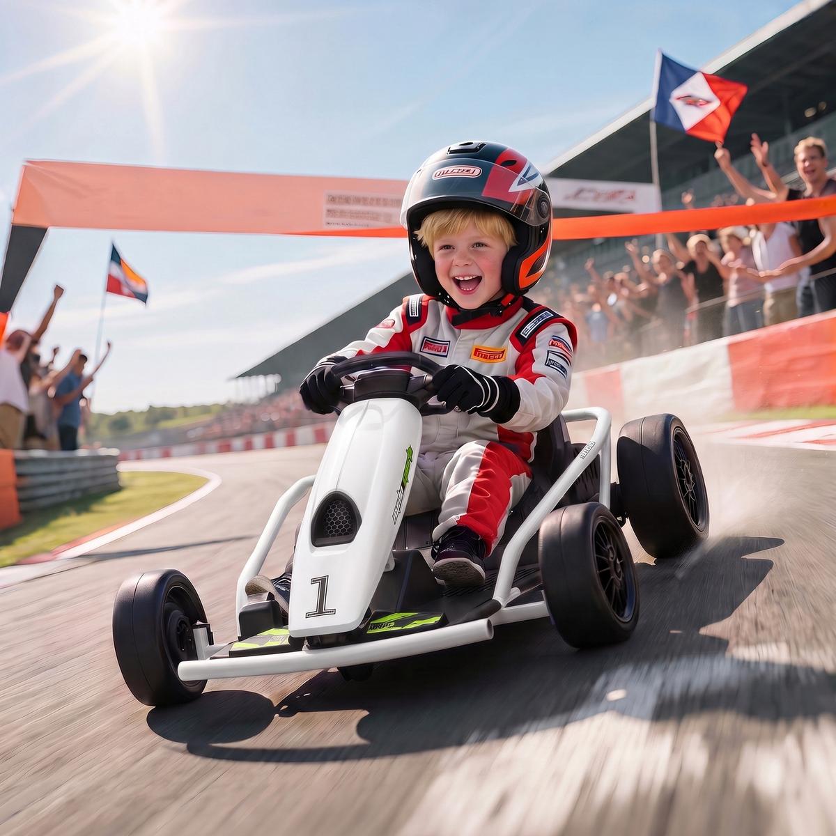 ELEKTRO-GO-KART Kunststoff Metall Weiß - Weiß, Kunststoff (115/77/54cm) - HOMCOM