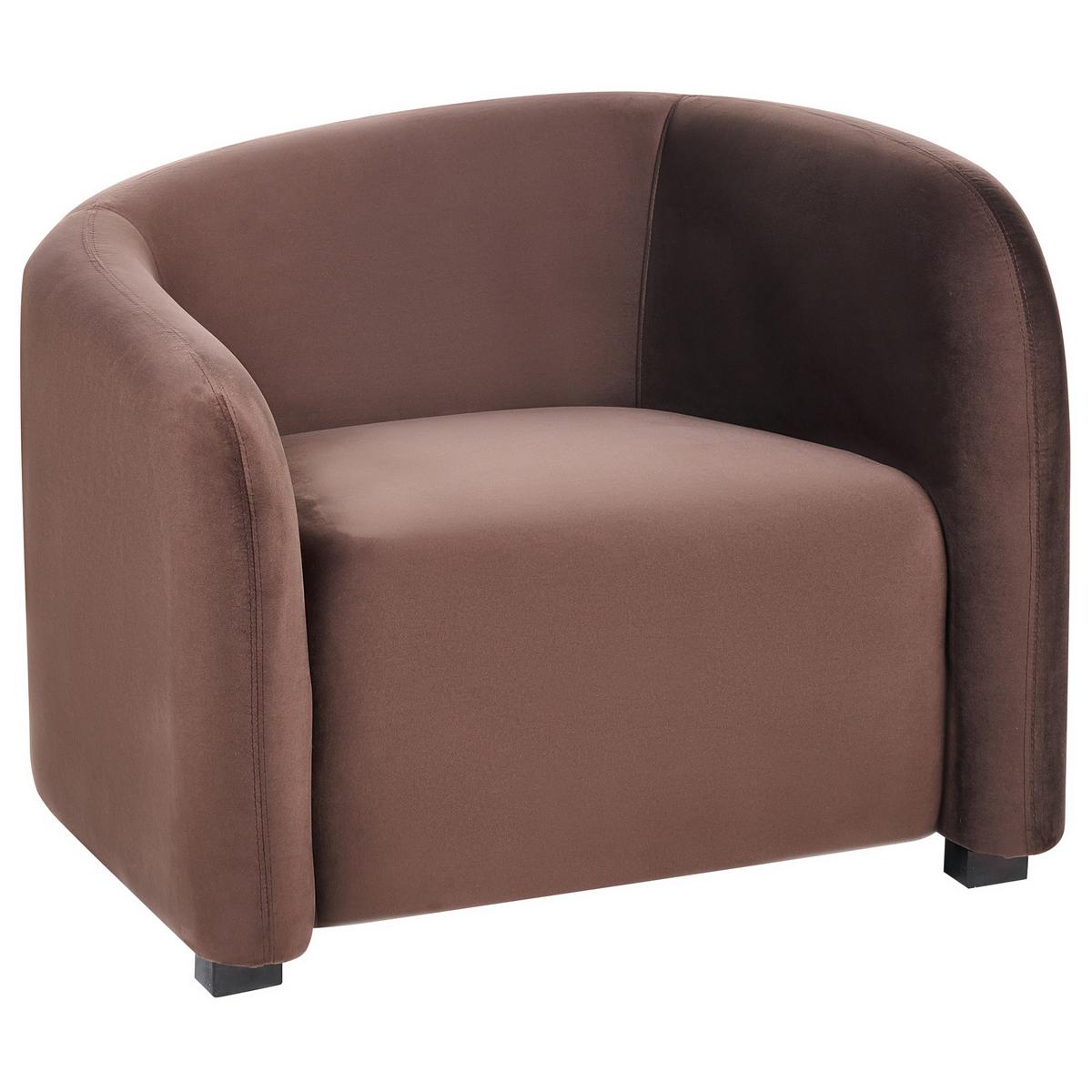SESSEL 2er-Set Dunkelbraun Veltada - Dunkelbraun, Textil (95/72/86cm) - Beliani
