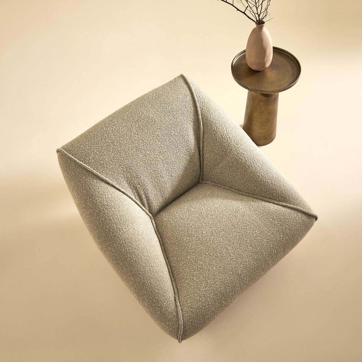 DREHSTUHL aus Leinenstoff - 91/88/67 cm - Grau, Textil (91/67/87cm) - Signature