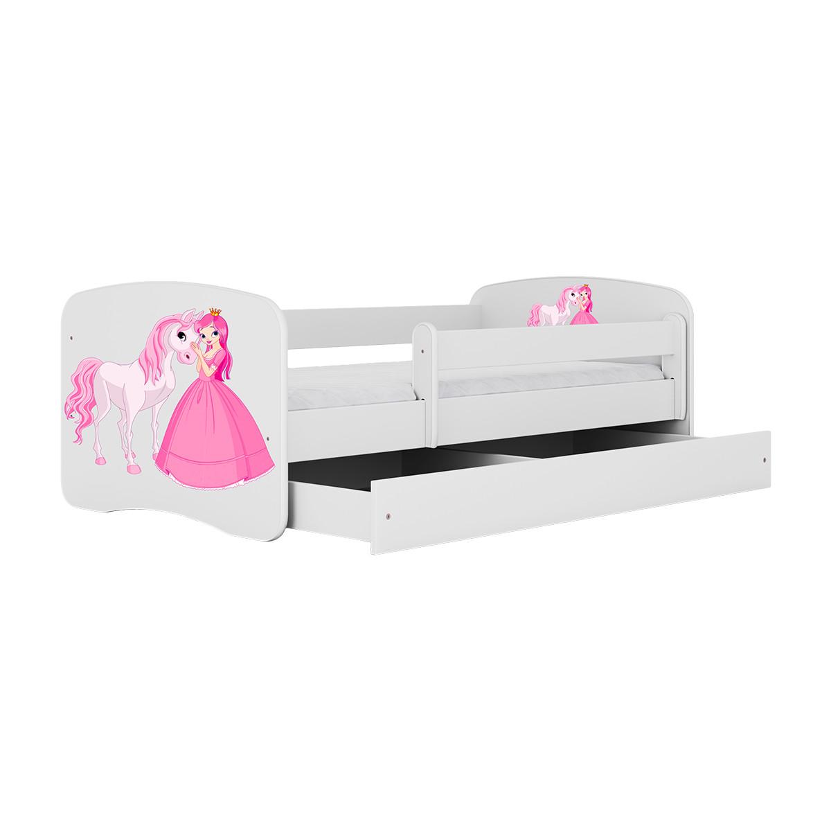 BETT Weiß - Pink/Weiß, Holzwerkstoff (80/180cm) - Petits-meubles