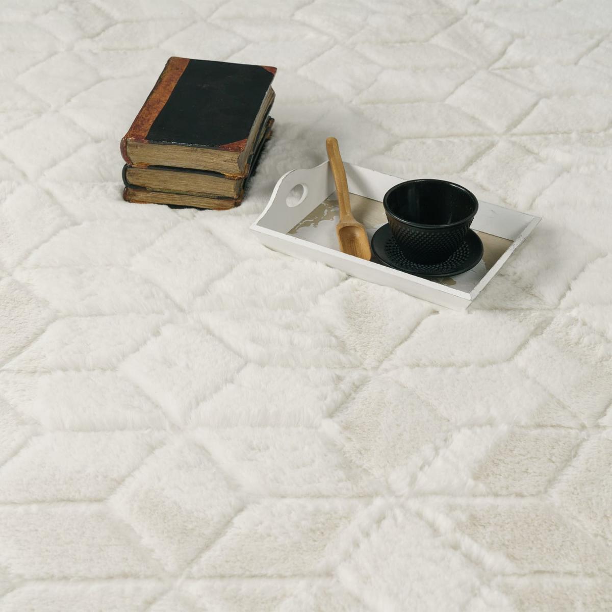 HOCHFLORTEPPICH, mit Struktur, aus Polyester, Florhöhe 22 mm, Creme, 120 x 160 cm - Beige, Textil (120/160cm) - KADIMA DESIGN