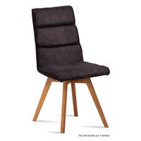 ESSZIMMERSTUHL (4er-Set) Dixie 47x92x60 Eiche geölt/Espresso - Eichefarben/Dunkelbraun, Kunststoff (60/92/47cm) - 58aufmkessel