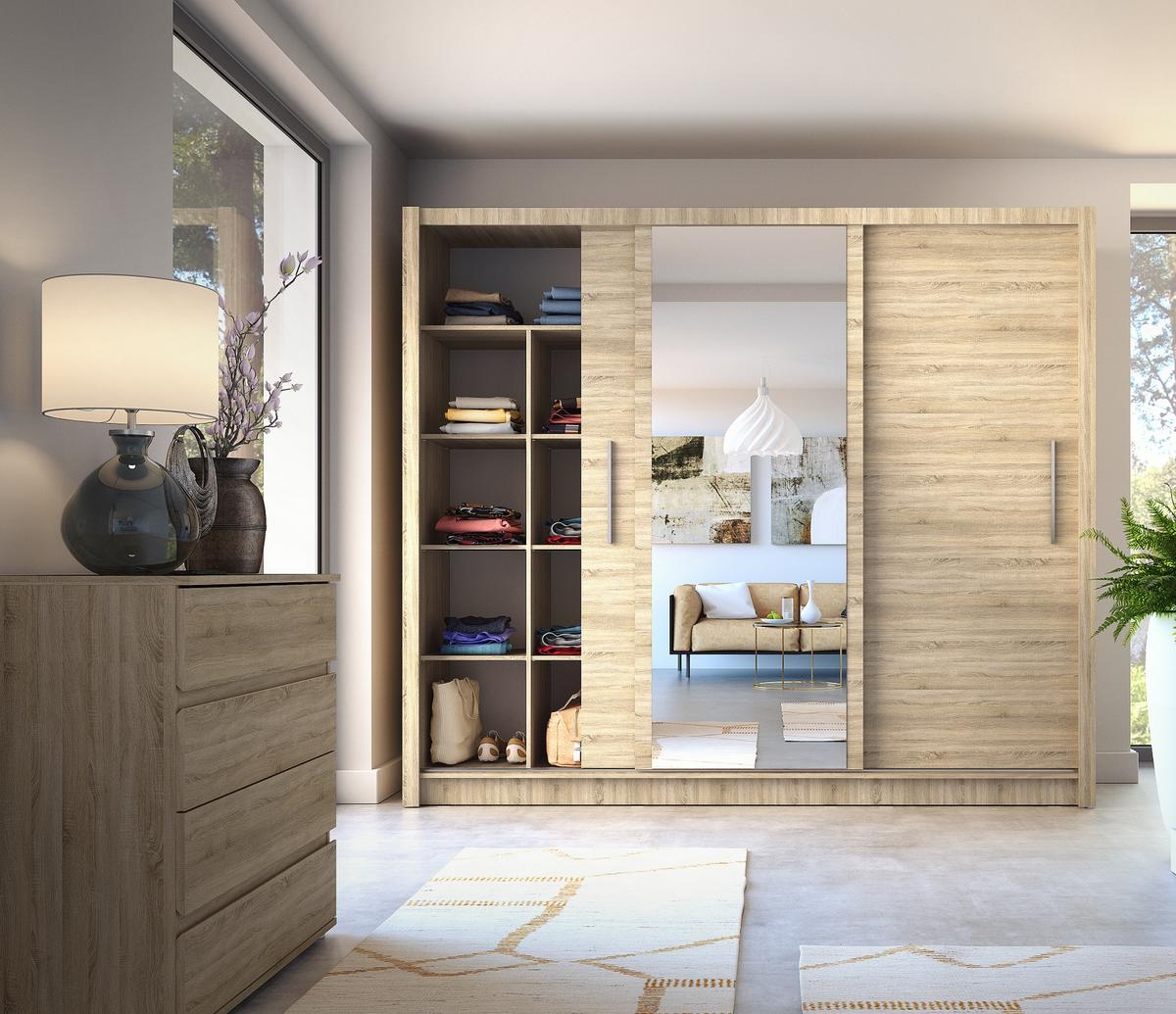 KLEIDERSCHRANK Eiche Sonoma 248/22/62 - Sonoma Eiche, Holzwerkstoff (248/22/62cm) - RAUMHIRSCH FURNITURE
