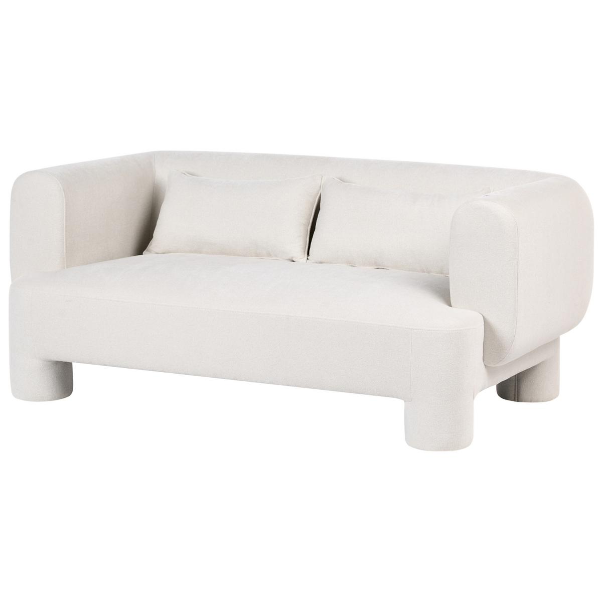 SOFA-SET 6-Sitzer Stoff Weiß Hogbo - Weiß, Textil (180/73/93cm) - Beliani