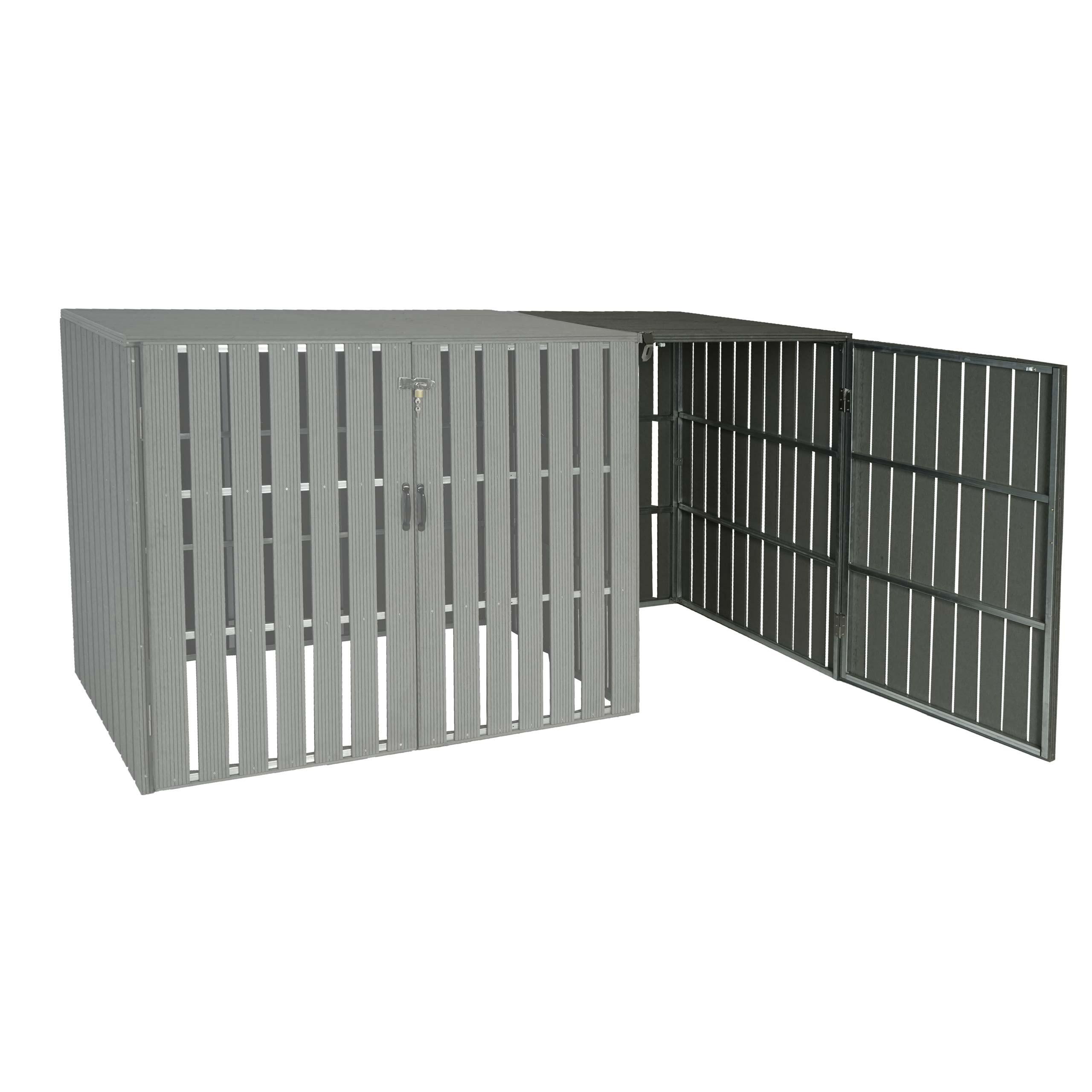 MÜLLTONNENBOX ERWEITERUNG Grau - Grau, Metall (66/115/76cm) - MCW