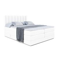 BOXSPRINGBETT OTTA KING - 140x200 - H3/H4 - Weiß Hochglanz - Weiß Hochglanz, Holzwerkstoff (140/200cm) - ALTDECOR