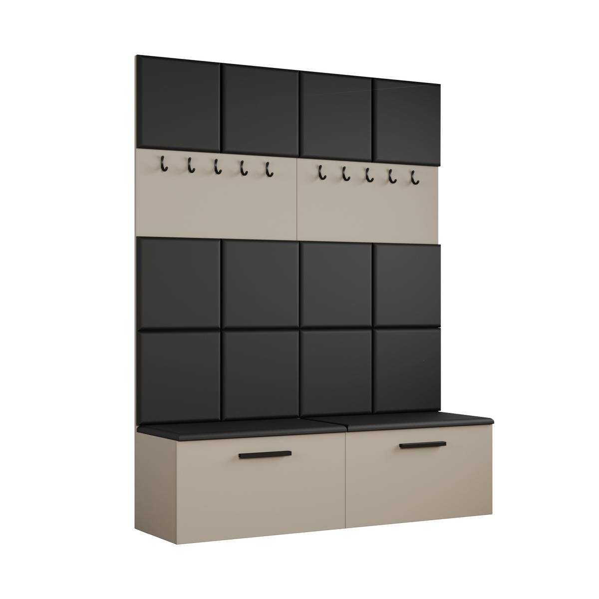GARDEROBENSCHRANK Rosanno I Grau 80,6/204/40 cm – Modern, mit Kleiderhaken - Grau, Holzwerkstoff/Kunststoff (80.6/204/40cm) - AX Living