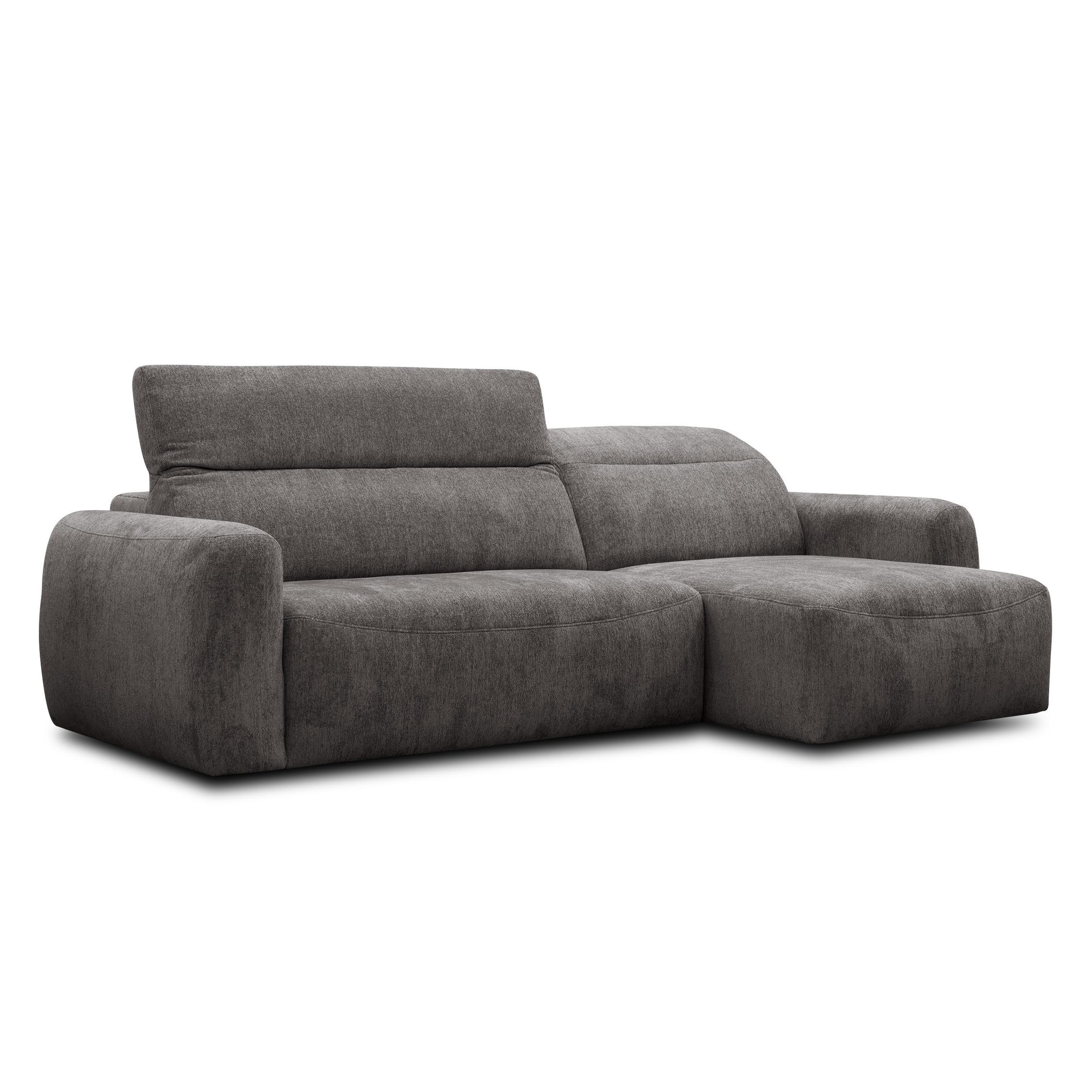 ECKSOFA NERO 4-Sitzer, dunkelgrau - Dunkelgrau/Schwarz, Holz/Textil (272/81/159cm) - Wozimo
