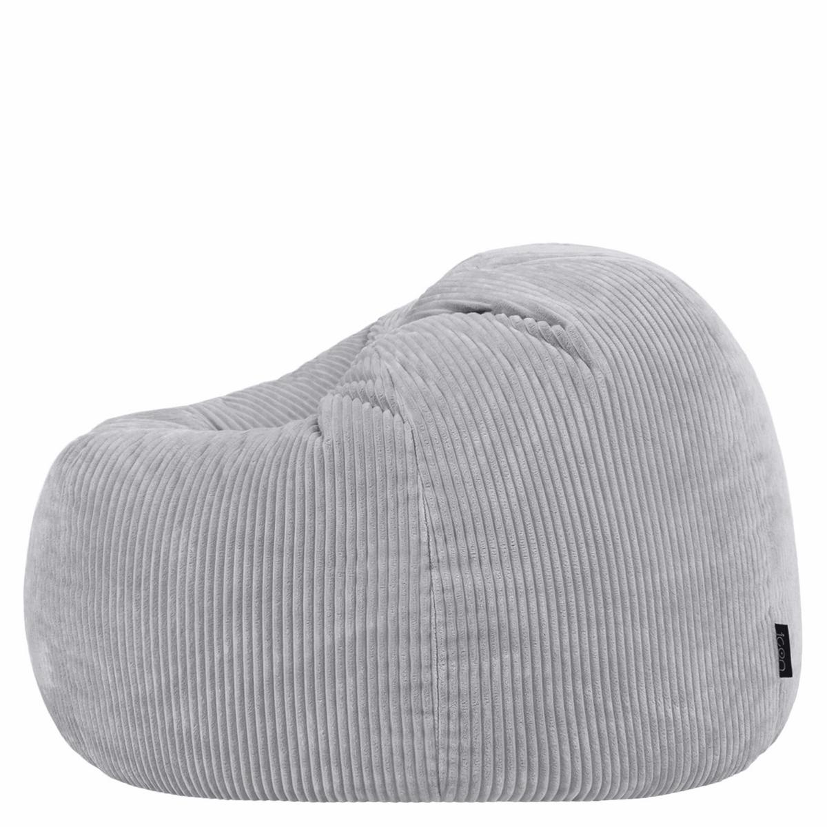 SITZSACK Klassisch Kingston, Cord - Grau, Textil (85/50/85cm) - icon