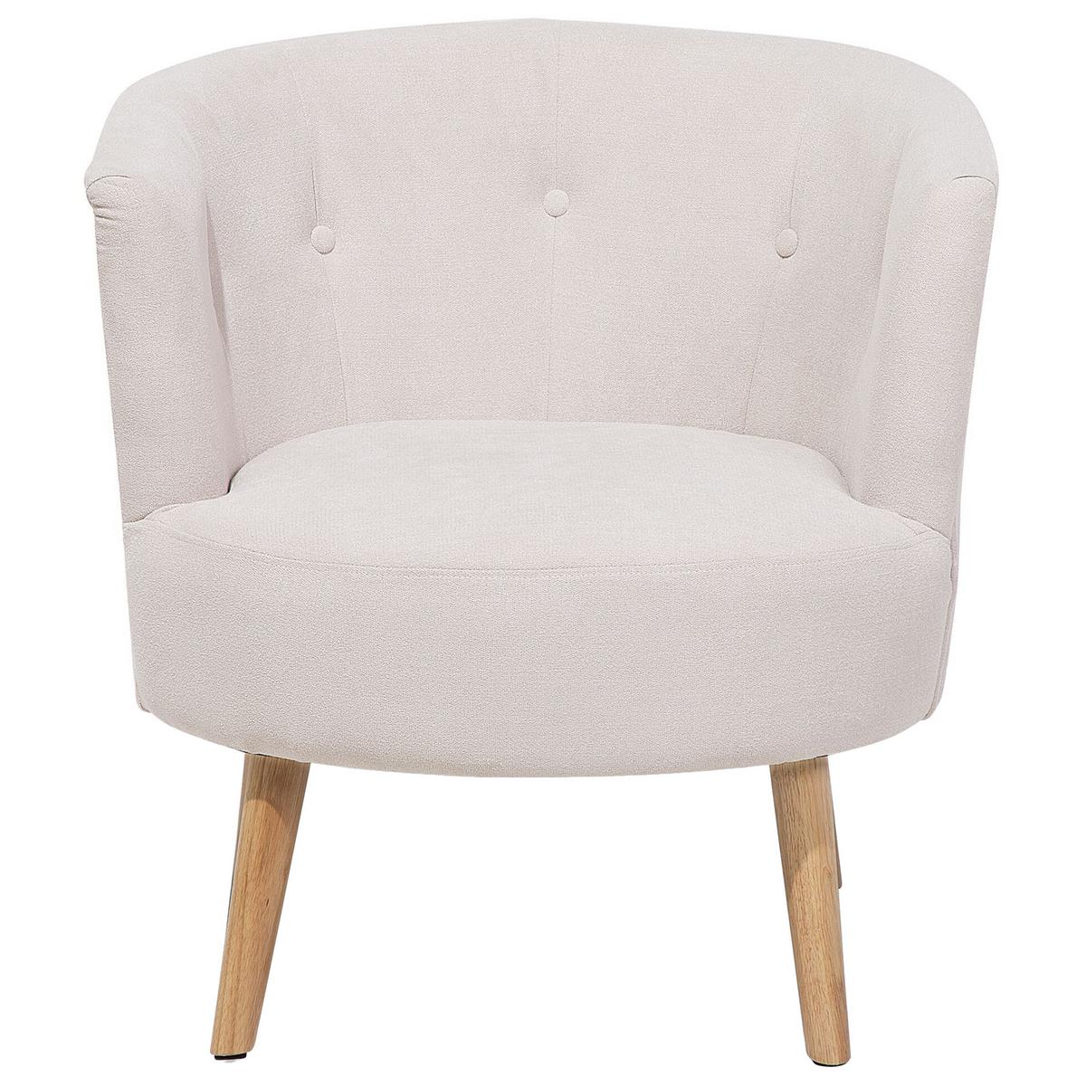 SESSEL Polsterbezug Weiß Odenzen - Weiß, Holz/Textil (72/74/73cm) - Beliani