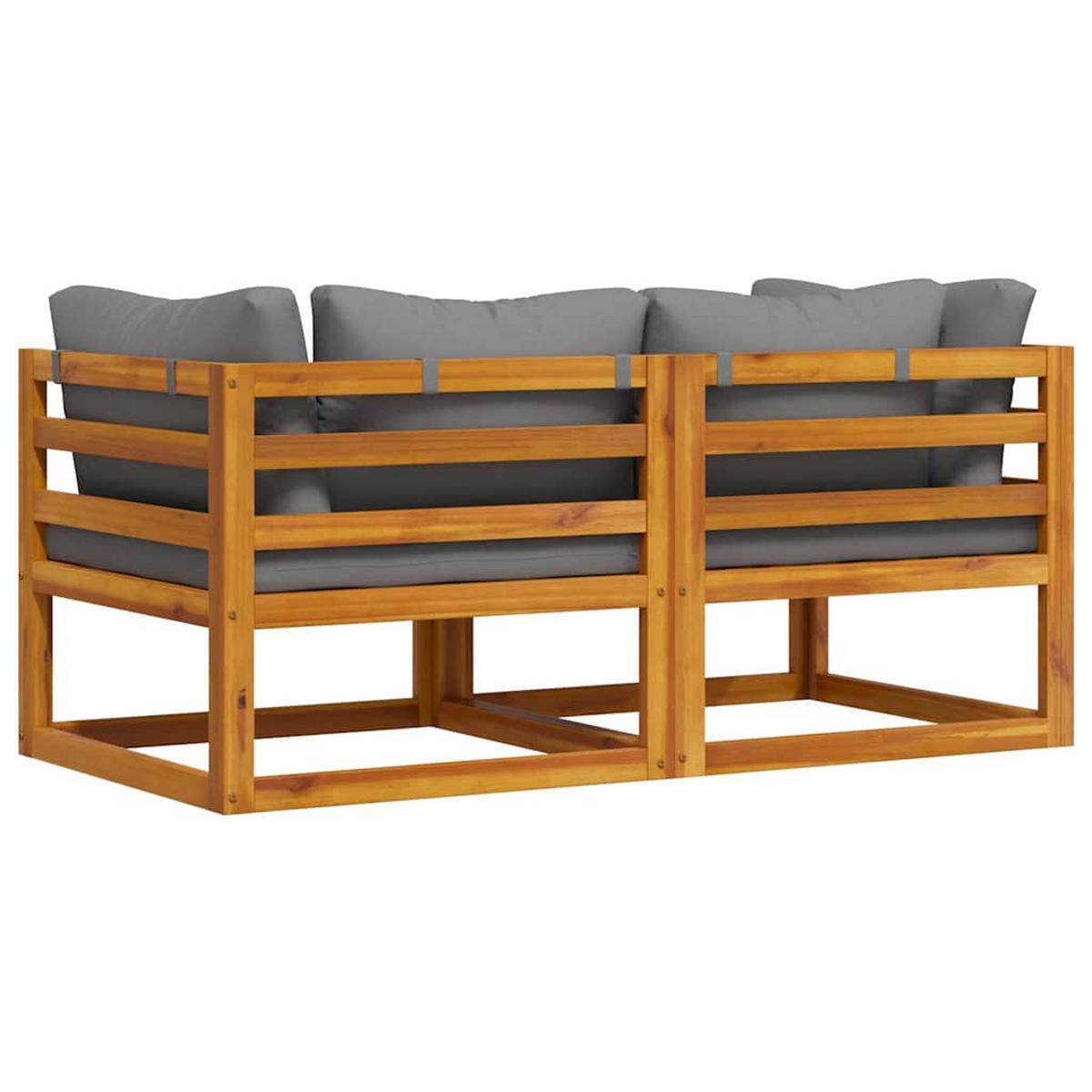 GARTENSOFA RYQV 70/60/70 cm （2er-set) - Grau, Holz (70/60/70cm) - ZMH