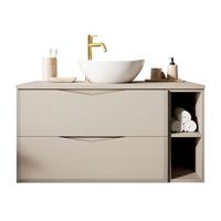 BADEZIMMERSET MIRA mit Regal II 80 cm - Kaschmir, Holzwerkstoff (80/50/46cm) - Lookway