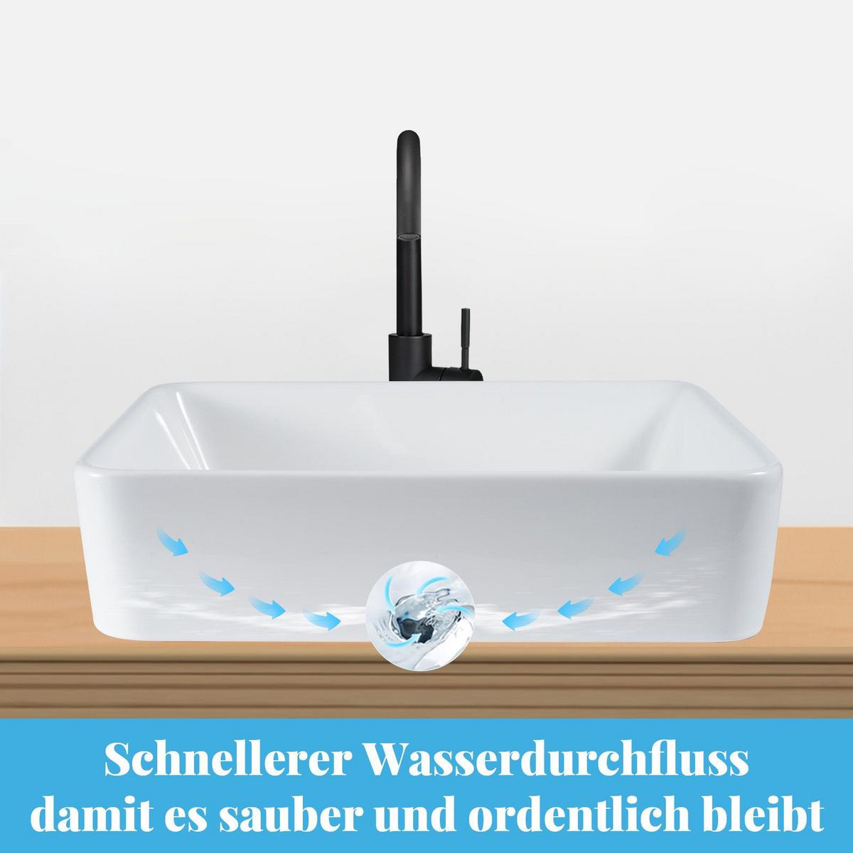 WASCHBECKEN Barrett II 40/30/13cm - Weiß, Keramik (30/13/40cm) - Nettlife