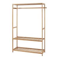 GARDEROBENSTÄNDER Herøy - Naturfarben, Naturmaterialien (100/165/35cm) - [en.casa]