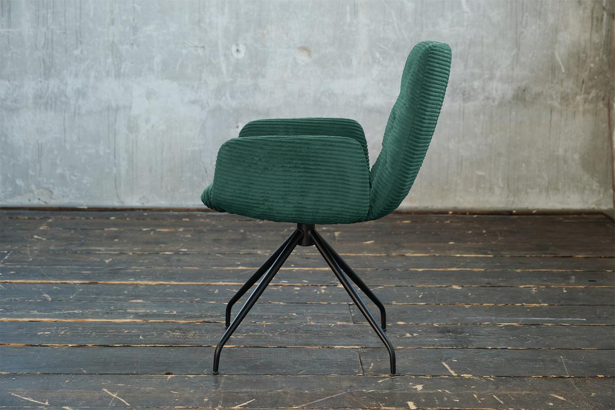 DREHSTUHL NEW CHARME Smaragdgrün Cord (1er-Set) - Smaragdgrün, Textil (59/87/66cm) - KAWOLA