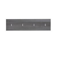 GARDEROBENLEISTE Hochglanz weiß, Sardegna grau, Wandgarderobe 80 x 21 cm - Weiß Hochglanz/Grau, Holzwerkstoff (80/21/2cm) - Top.Furn