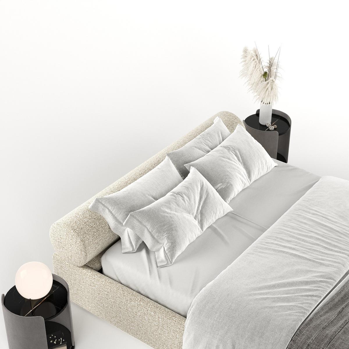 POLSTERBETT Solvo mit Stauraum 140/200 cm Hellbeige im Blur Stoff - Beige/Schwarz, Holz/Holzwerkstoff (140/200cm) - AltaBeds