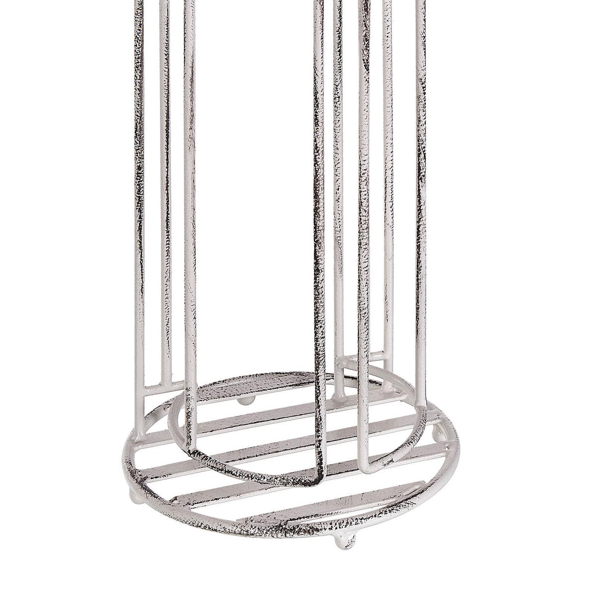 TOILETTENPAPIERSTÄNDER Metall Antik Optikweiß Temuco - Weiß, Metall (20/75/20cm) - Beliani