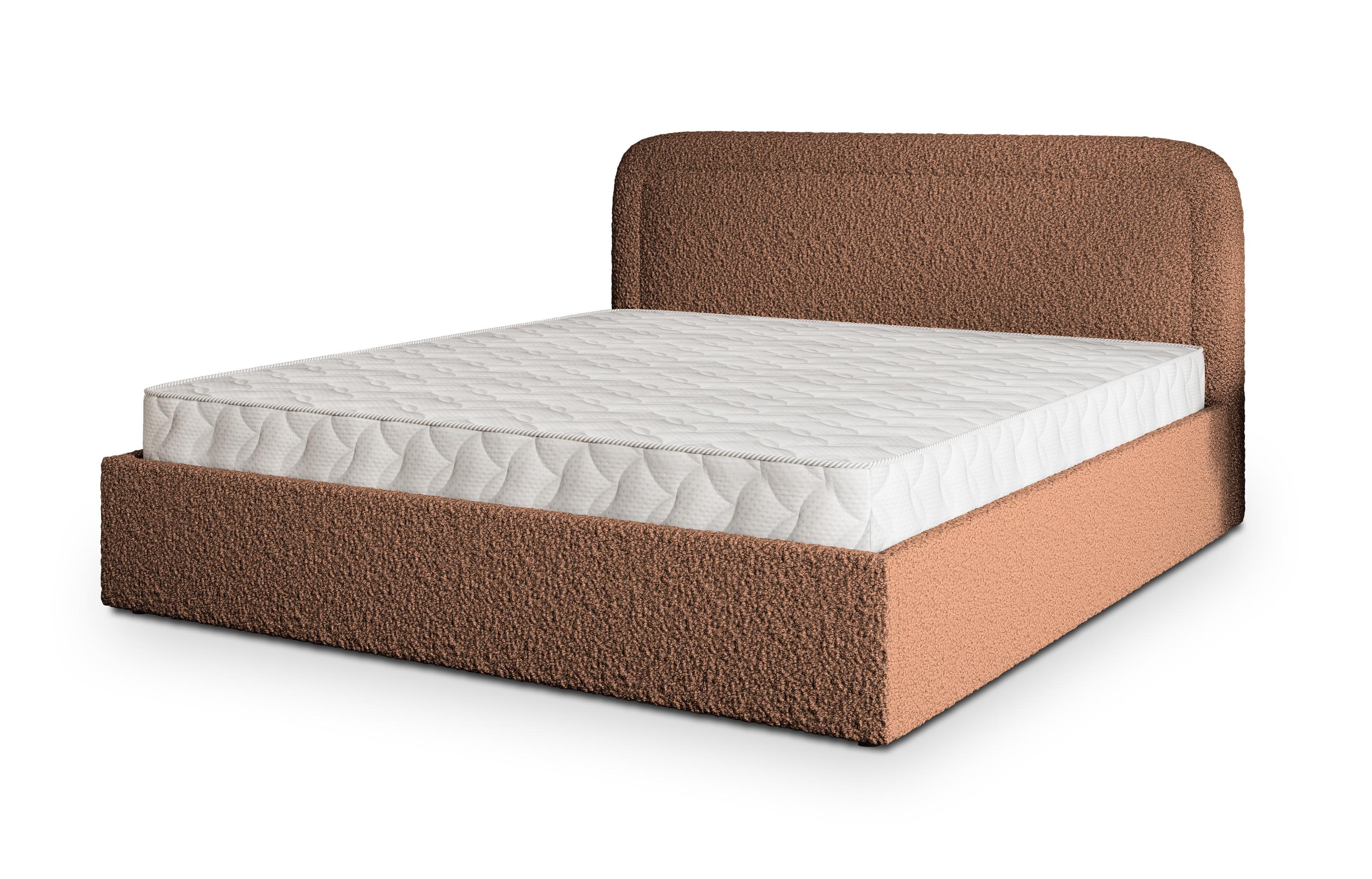 POLSTERBETT BENIRA Q 120x200 cm mit Bettkästen - Kupferfarben - Kupferfarben, Holz/Textil - MASSENO