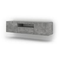 TV LOWBOARD Beton 150/42/37 - Grau, Holzwerkstoff (150/42/37cm) - RAUMHIRSCH FURNITURE