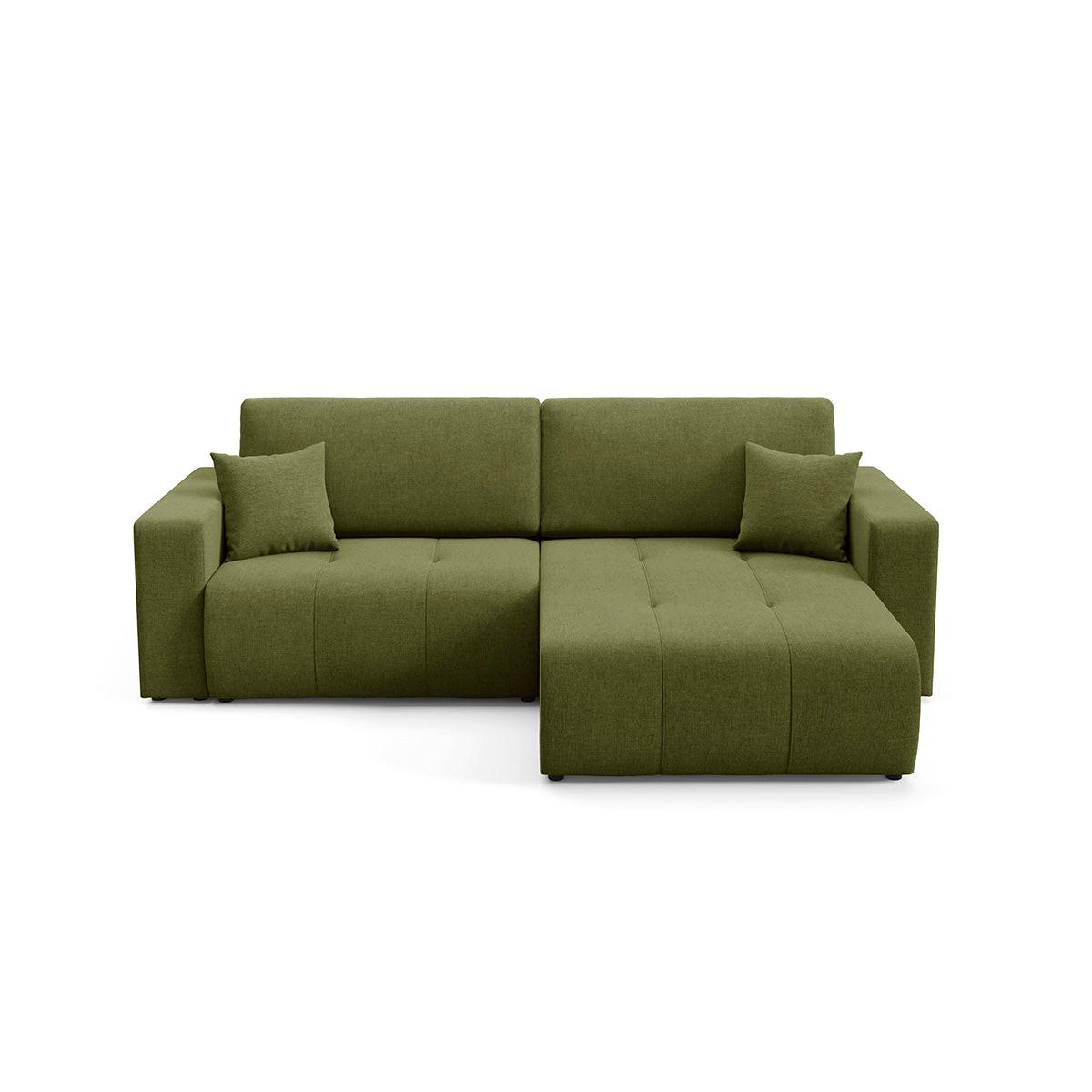 ECKSOFA Giulia 3 Sitzplätze Grün - Grün, Holz (244/149cm) - Petits-meubles