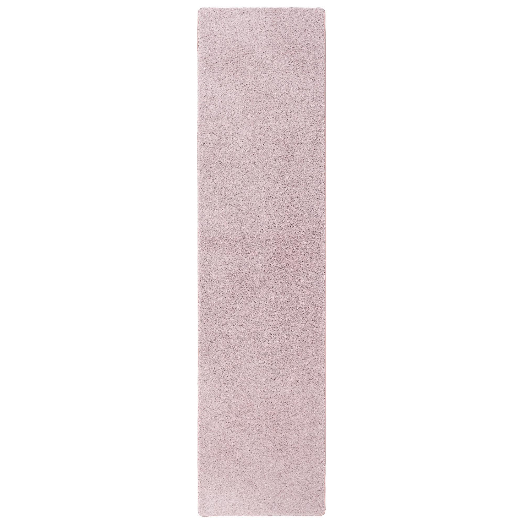 HOCHFLOR SHAGGY LÄUFER TEPPICH PALACE - Rosa, Textil (100/100cm) - Snapstyle