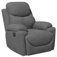RELAXSESSEL, Fernsehsessel mit Liegefunktion, Liegesessel mit Leinenoptik, Grau - Schwarz/Grau, Textil/Metall (88/102/93cm) - HOMCOM