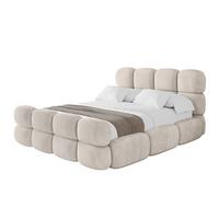 POLSTERBETT mit Bettkasten, Fußteil und Lattenrost, Bett mit Matratze H3/H4 - NOMA-Z 180x200 Beige - Beige, Holzwerkstoff/Textil (180/200cm) - ALTDECOR