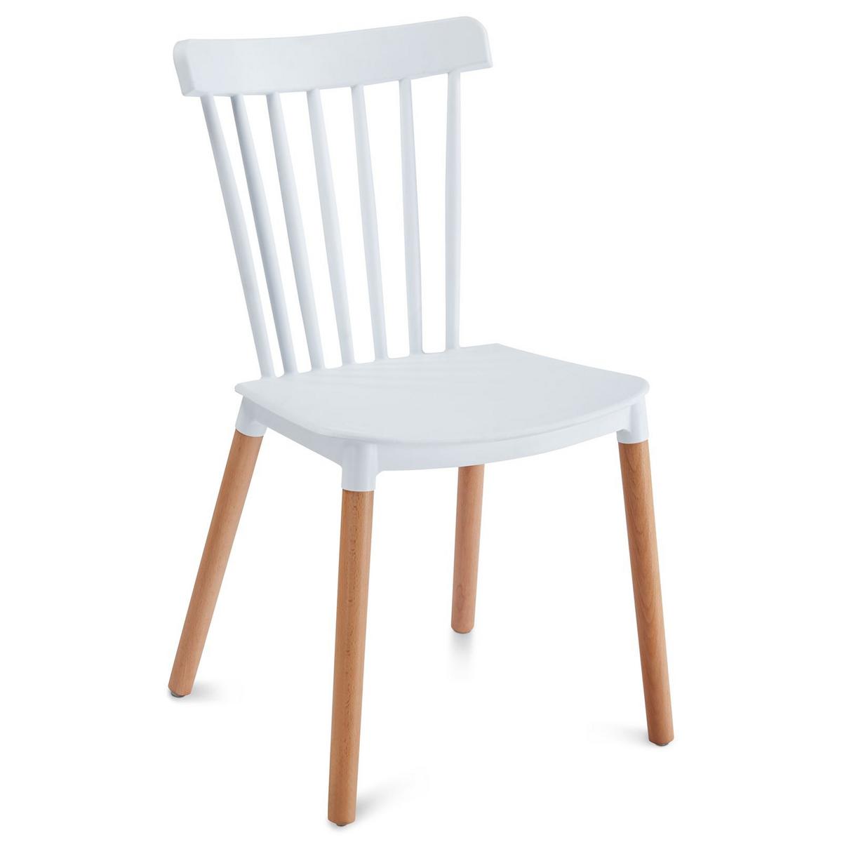 ESSGRUPPE LOIRE RAVI 5er Set weiß - Weiß, Holzwerkstoff/Metall - IDIMEX