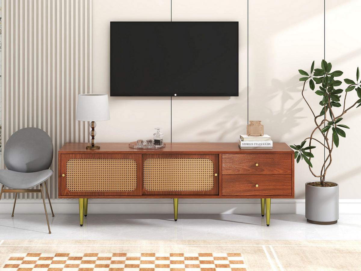 TV LOWBOARD Schwarz 180/38/45 cm - Schwarz, Holzwerkstoff (38/45/180cm) - Urban Meuble