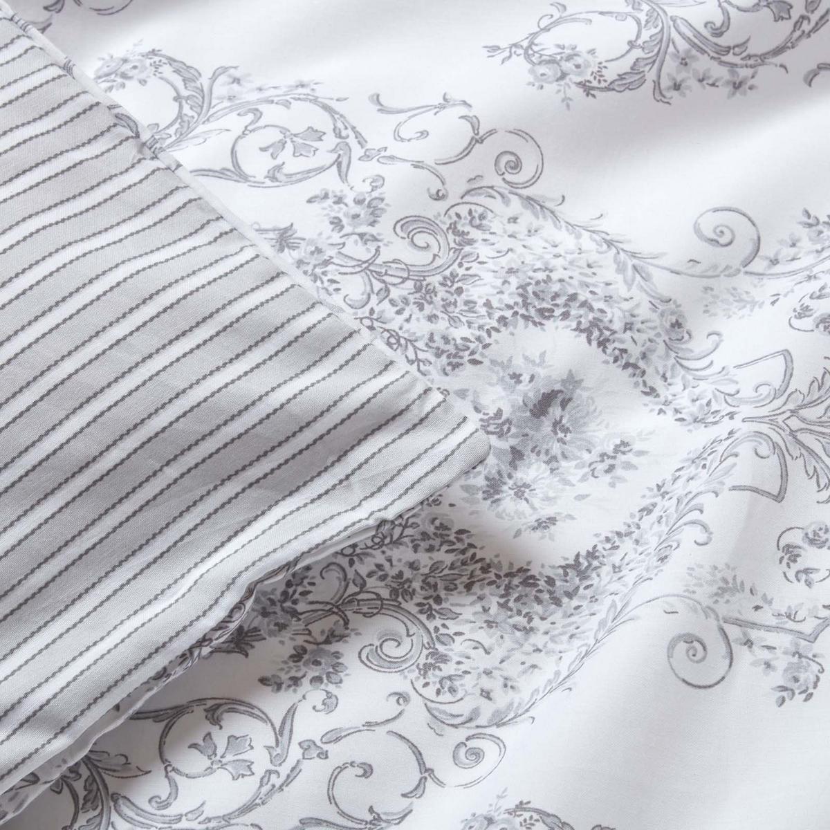 WENDEBETTWÄSCHE Toile-De-Jouy - Grau, Textil (230/220cm) - Homescapes